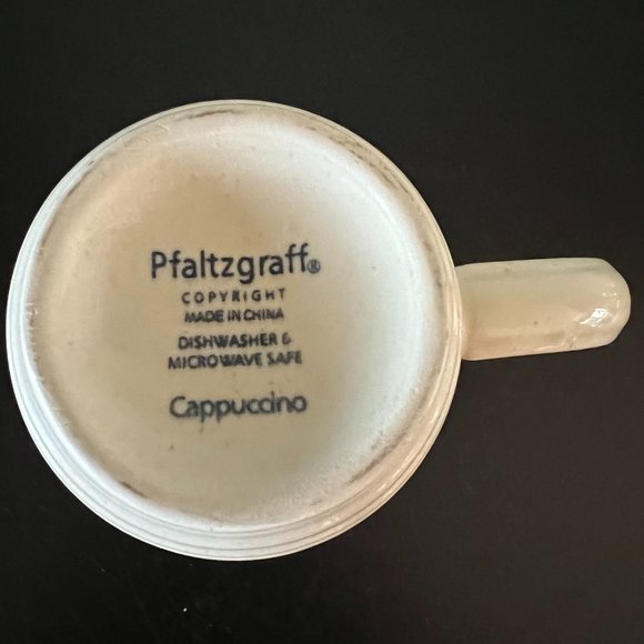 PFALTZGRAFF Cappuccino Pattern  Set of 2 Vintage Mugs Beige Speckled w/ Ribbing - Picture 11 of 12